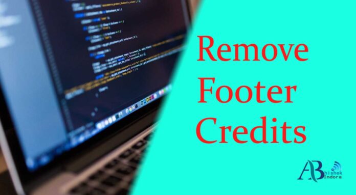 Remove Footer credit From Blogger Template